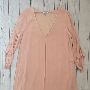 Women’s dress love fire beige pink 3/4 sleeves